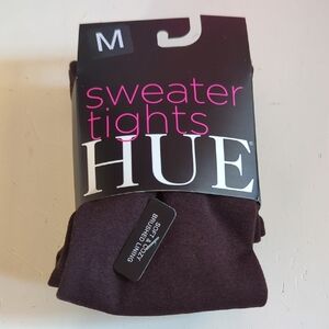 New HUE Espresso Dark Brown Sweater Tights Medium